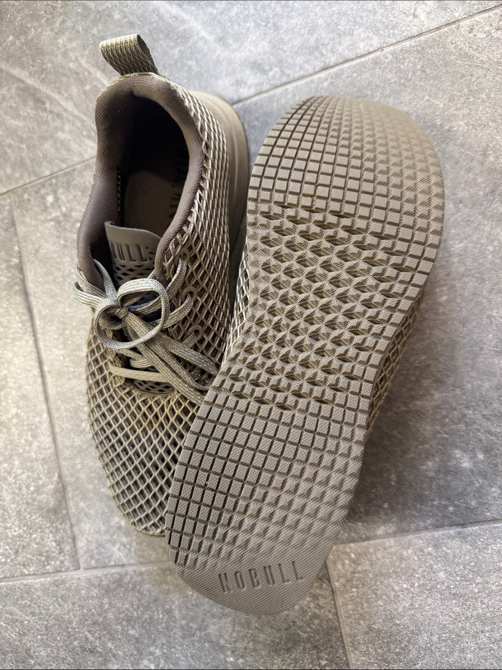 NOBULL Beige/Taupe Mesh Sneaker - Picture 2 of 5